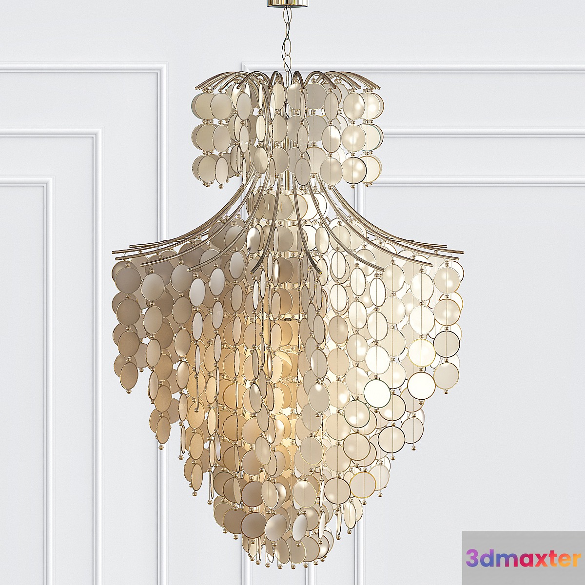 Dripping Capiz 2-Light Chandelier - No.4