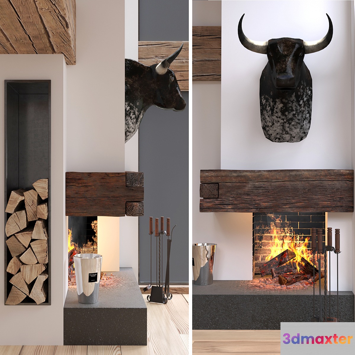 Corner fireplace - No.5