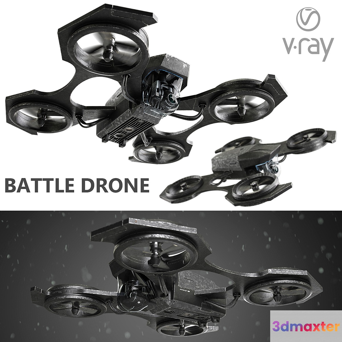 Combat drone 3D Max