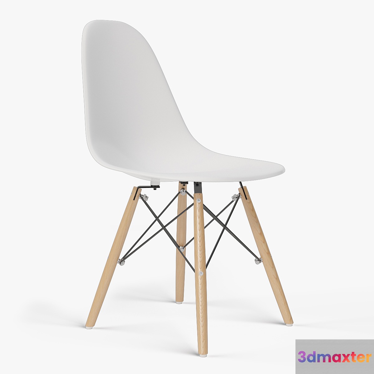 Eames Molded Plastic Side Chair Dowel Base By Herman Miller 3D Max