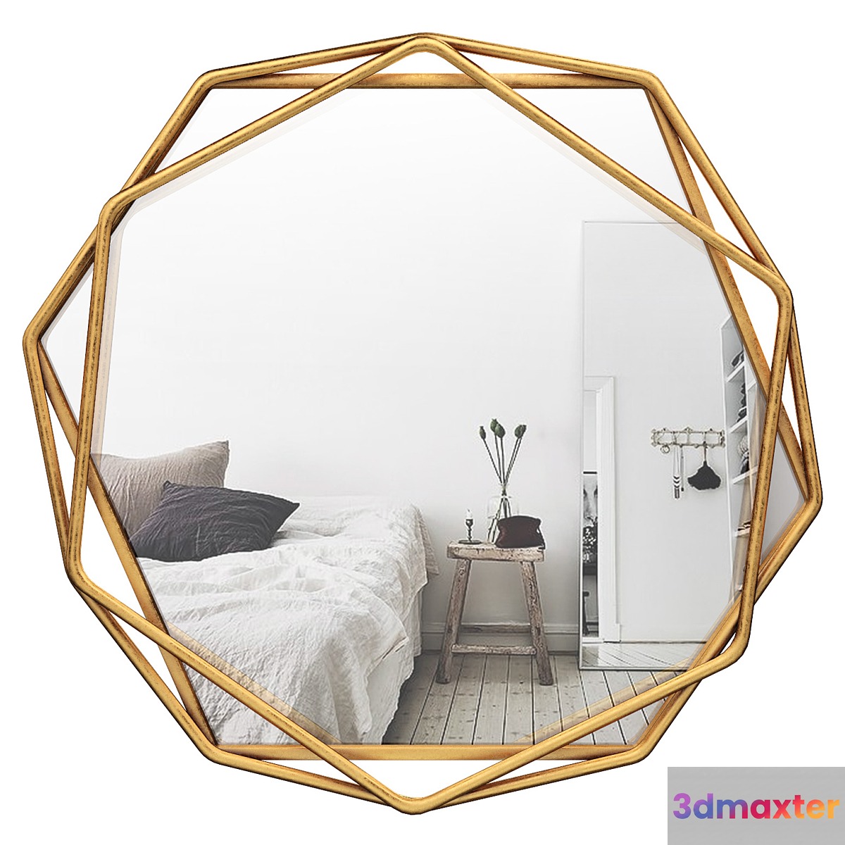 Dekalb Iron Hexagonal Wall Accent Mirror MCRW6197