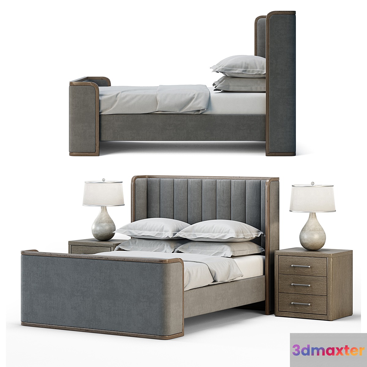 Rh. ASTON FABRIC BED - No.3