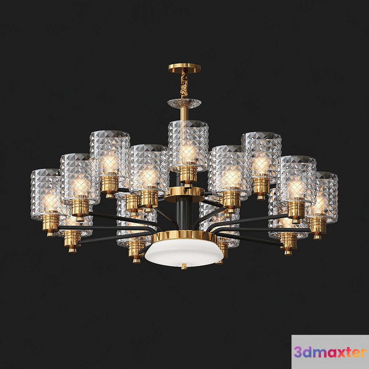 Moderno Metal Dorado Led Lamparas de Arana