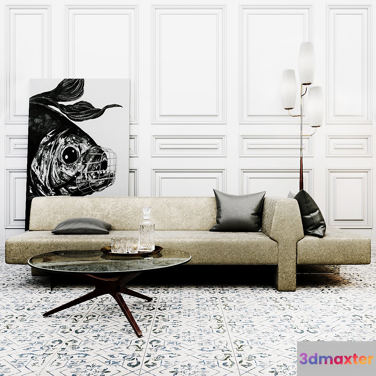 Vladimir KAGAN OMNIBUS SOFA 3D Max