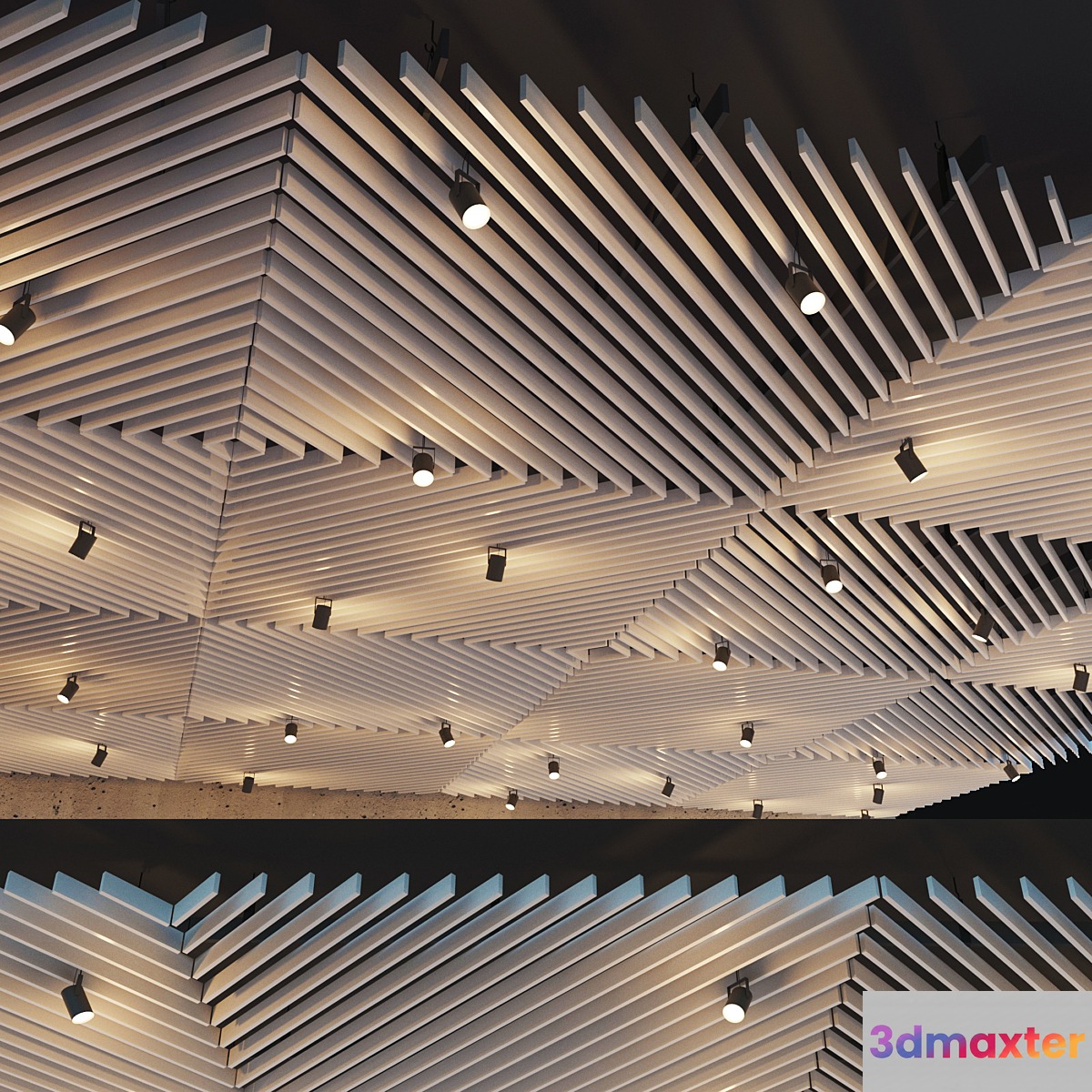 False ceiling rack. 21 3D Max