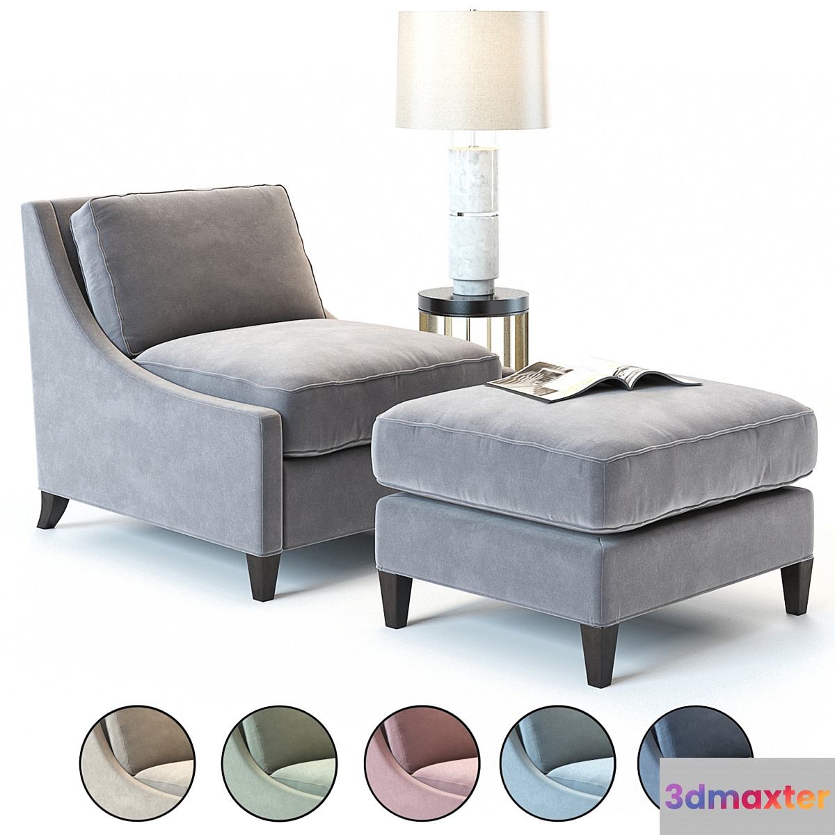 Baker Curved Back Lounge Chair