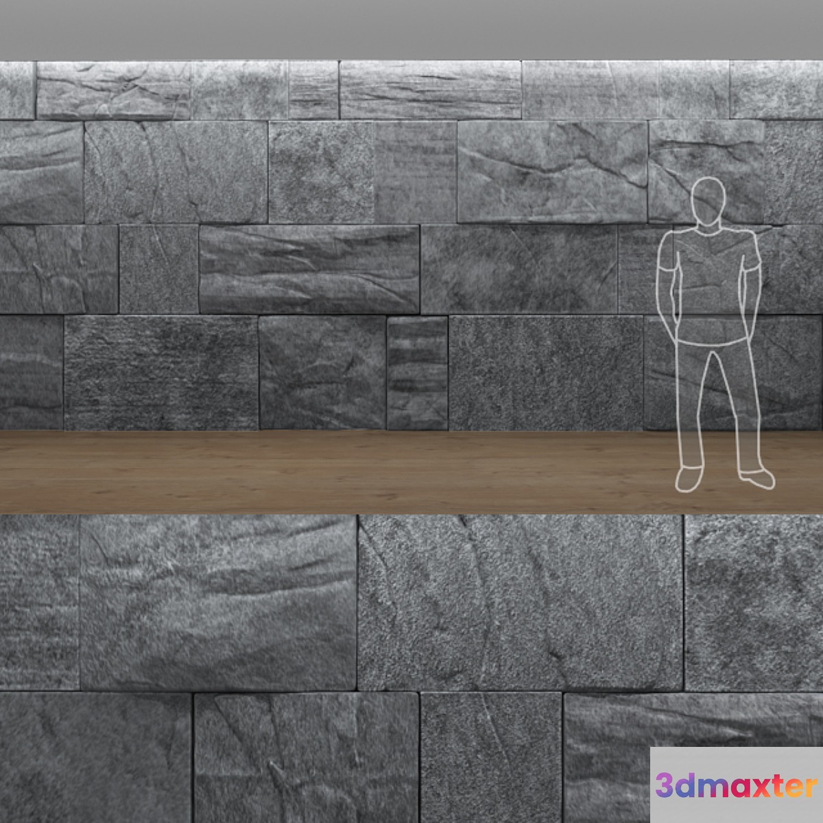wild stone wall # 3 3D Max