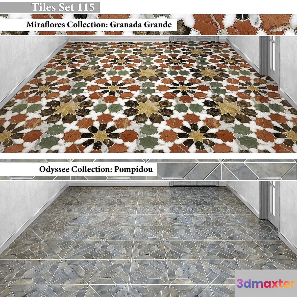 Tiles set 115 3D Max