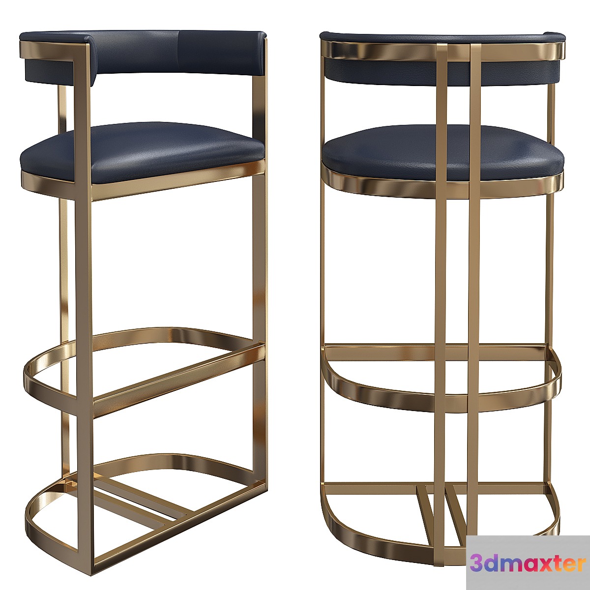 Chair - Calvin bar chair in ANTIQUE BRASS