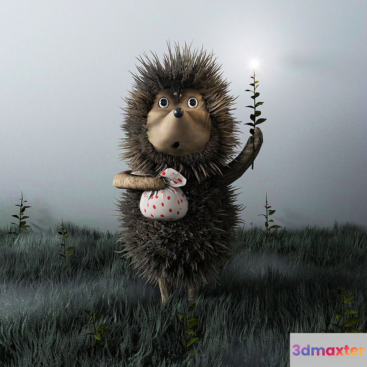 Hedgehog in the fog 3D Max