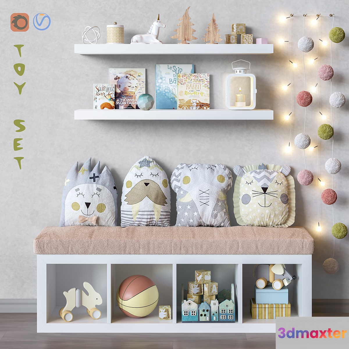 Toys and furniture set 39 3D Max