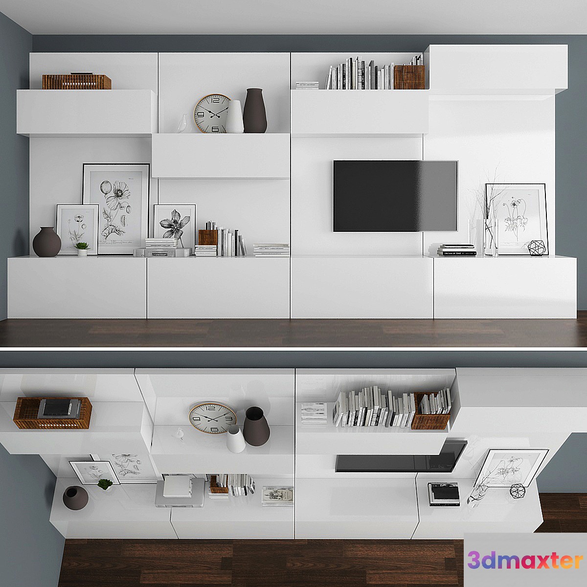 TV stand set 022 3D Max