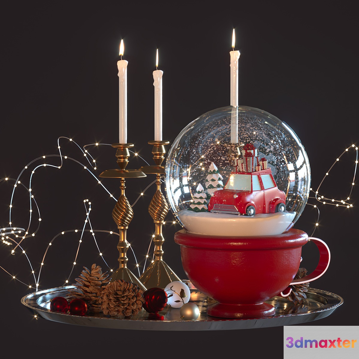 snow globe 3D Max
