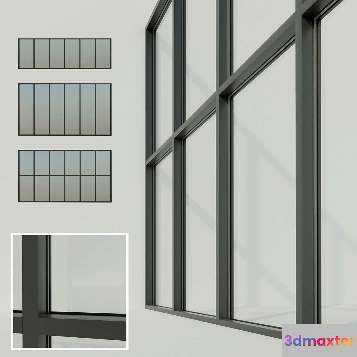 Panoramic glazing. Stained glass window