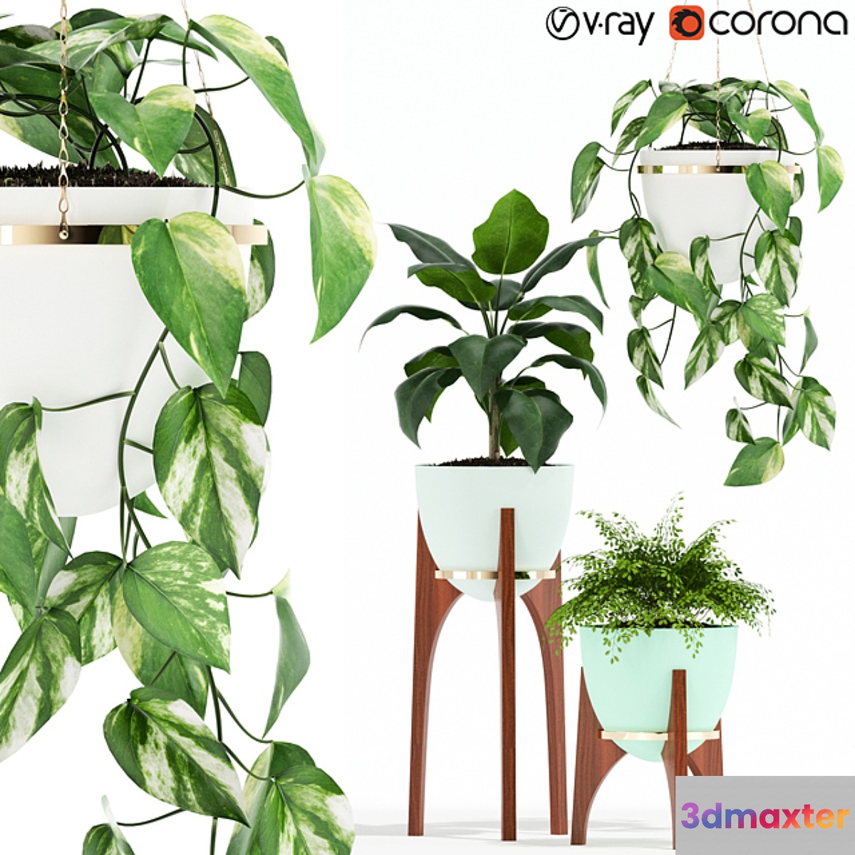 Plants collection 134 Retro Print Revival Planter 3D Max