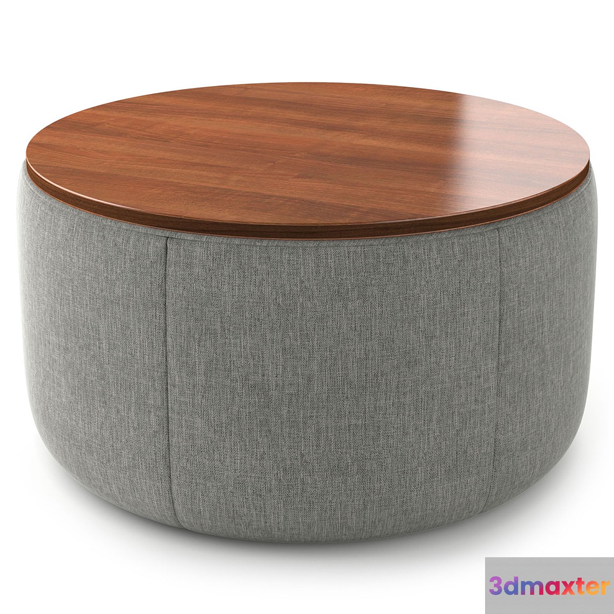 West Elm Upholstered Ottoman 3D Max