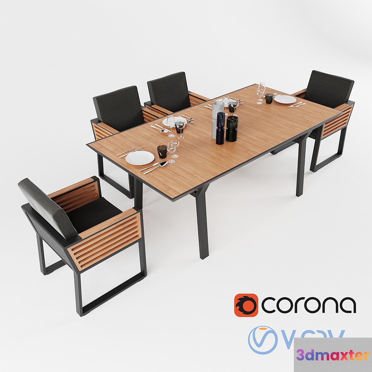 Higold New York dining Set _ Outdoor Dining Set 3D Max