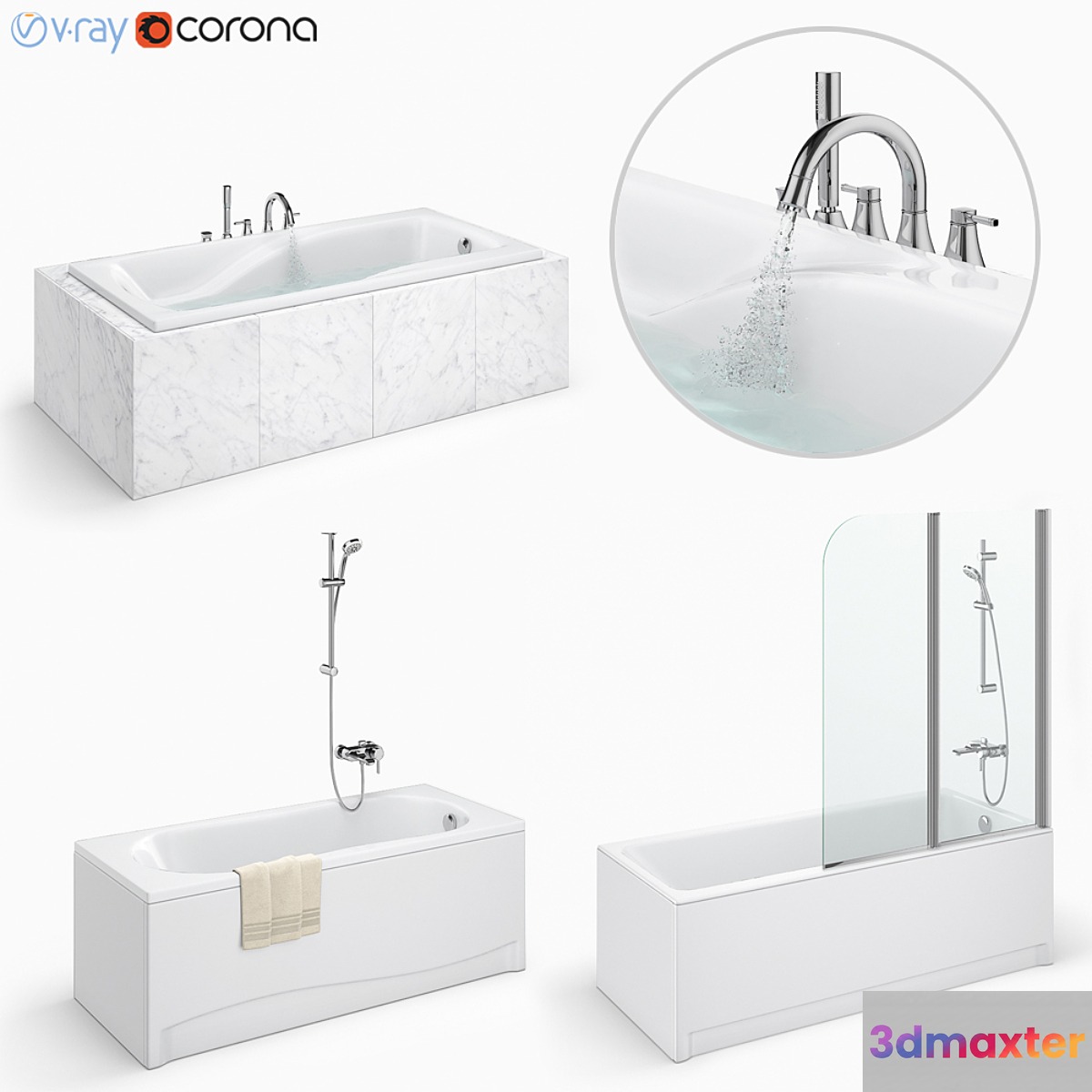 Bath set Cersanit set 25 (Crea Nike Zen) 3D Max