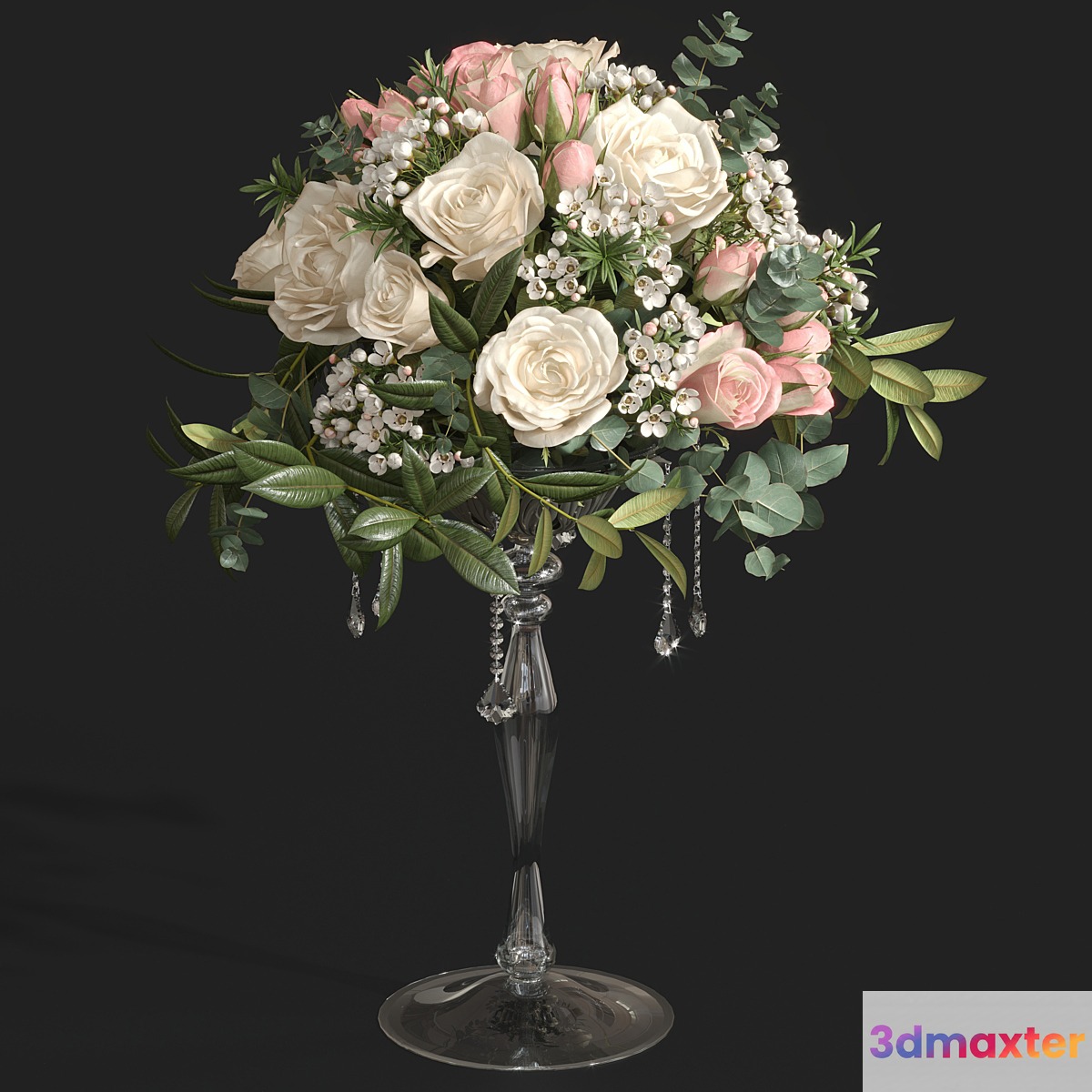 Bouquet of roses and wax.