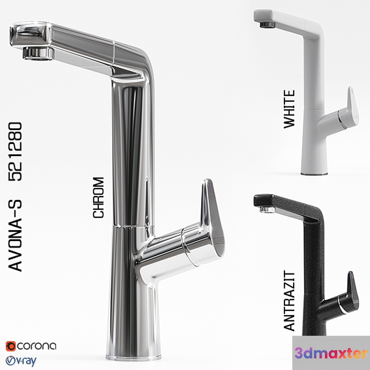 Blanco 521280 AVONA-S 3D Max