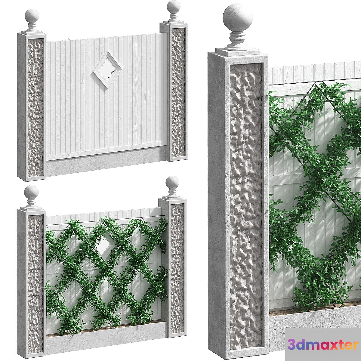 Fence with landscaping