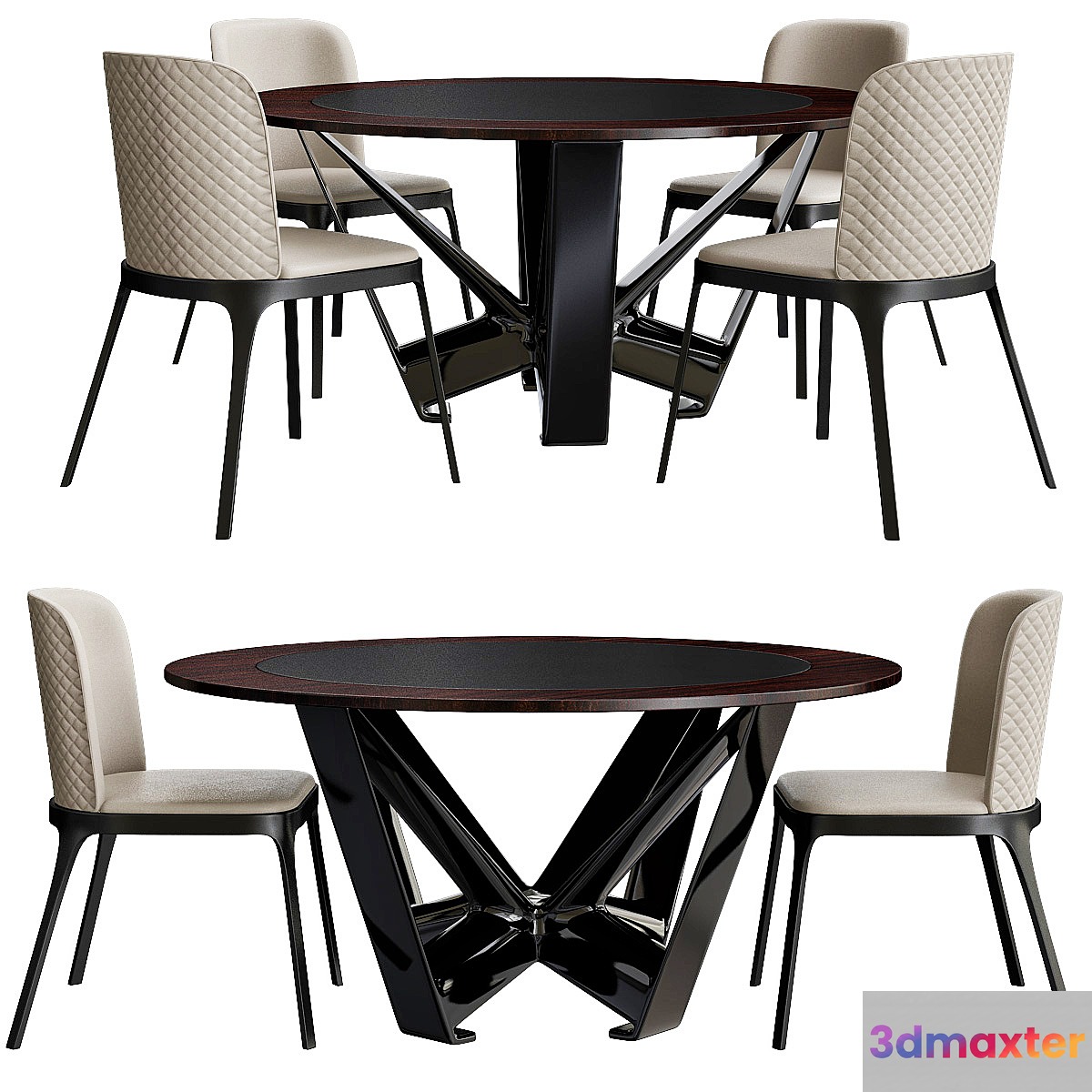 Dining table Cattelan Italia Milano Skorpio Round Ker-Wood 3D Max