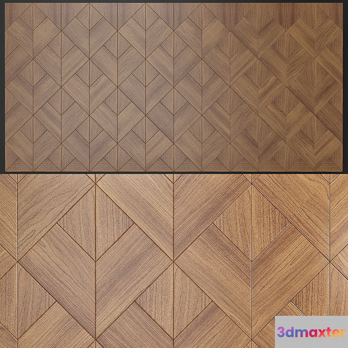 Wall panels made of wood 3D Max