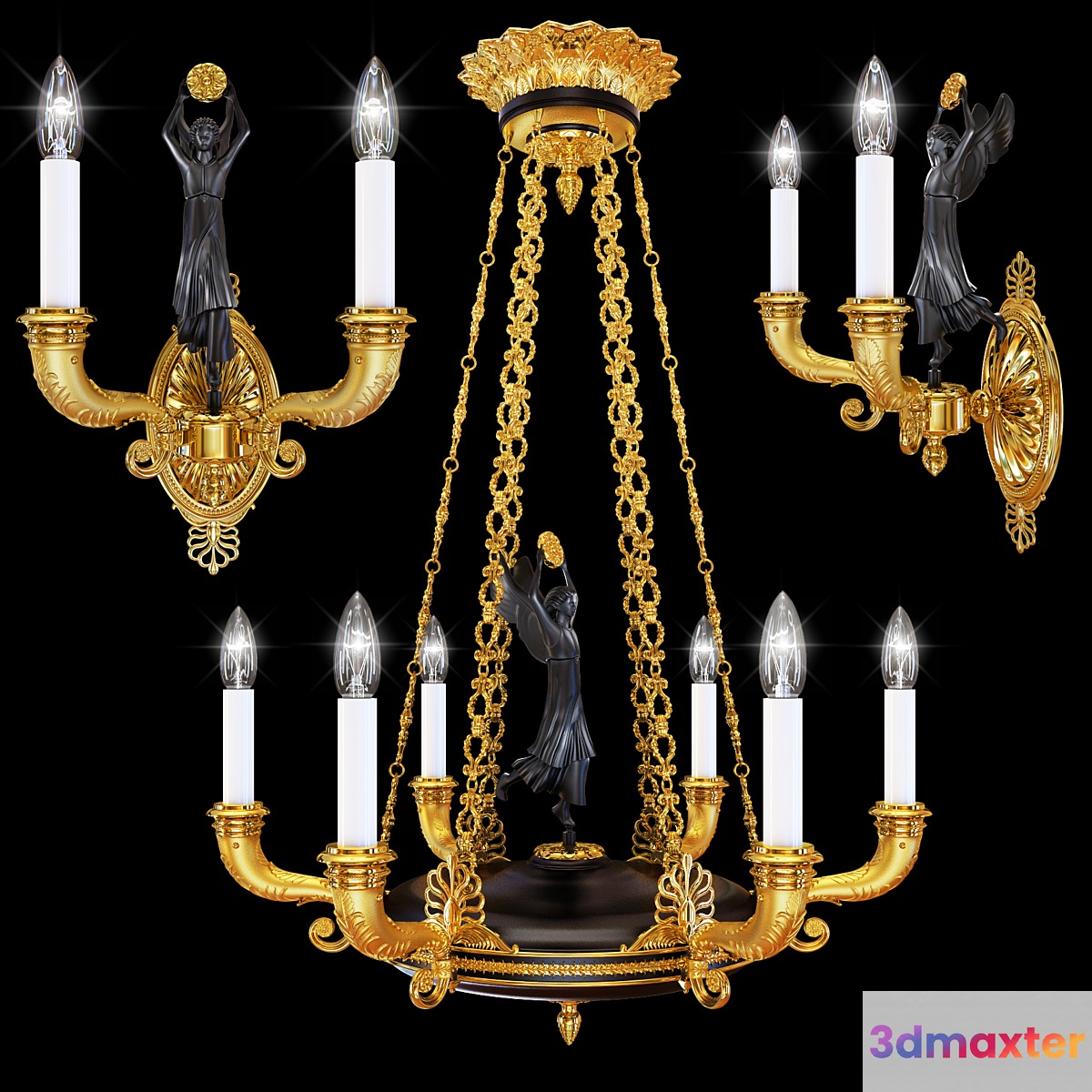 Chandelier Arizzi CL48 _ 6 + sconce Arizzi CL48 _ 2 _ AP