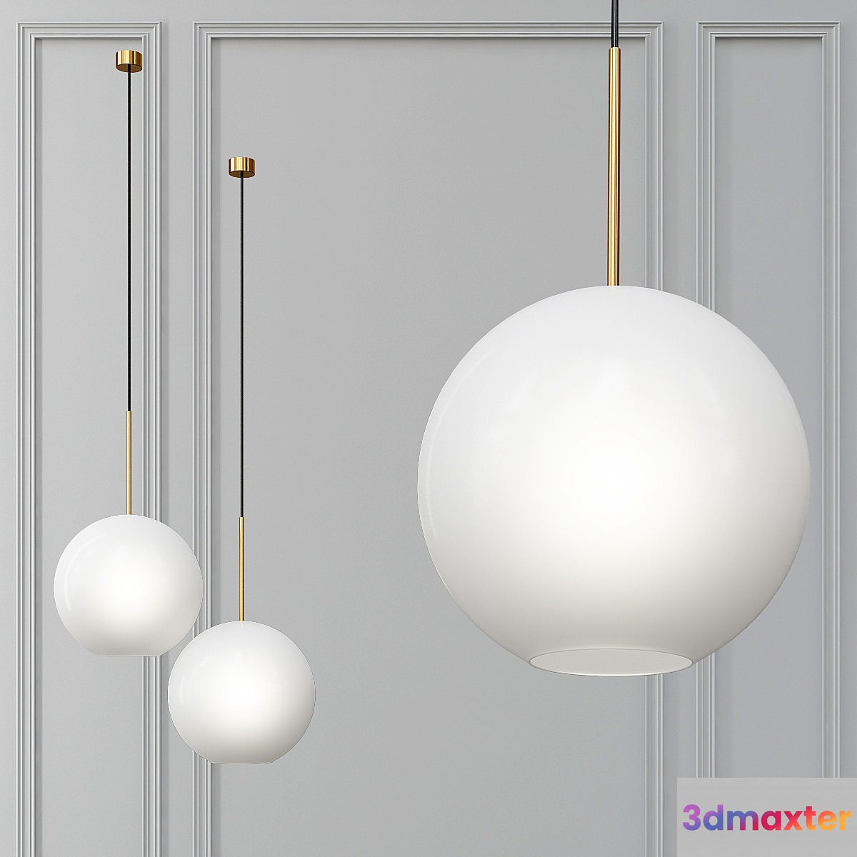 Giopato & Coombes Bolle Bls Lamp White 1 3D Max