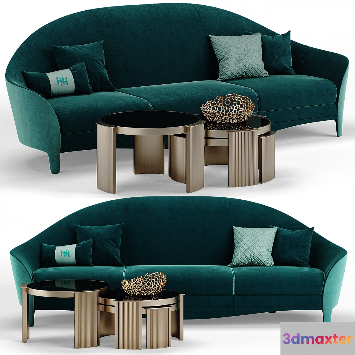 Heritage Cortes sofa 3D Max