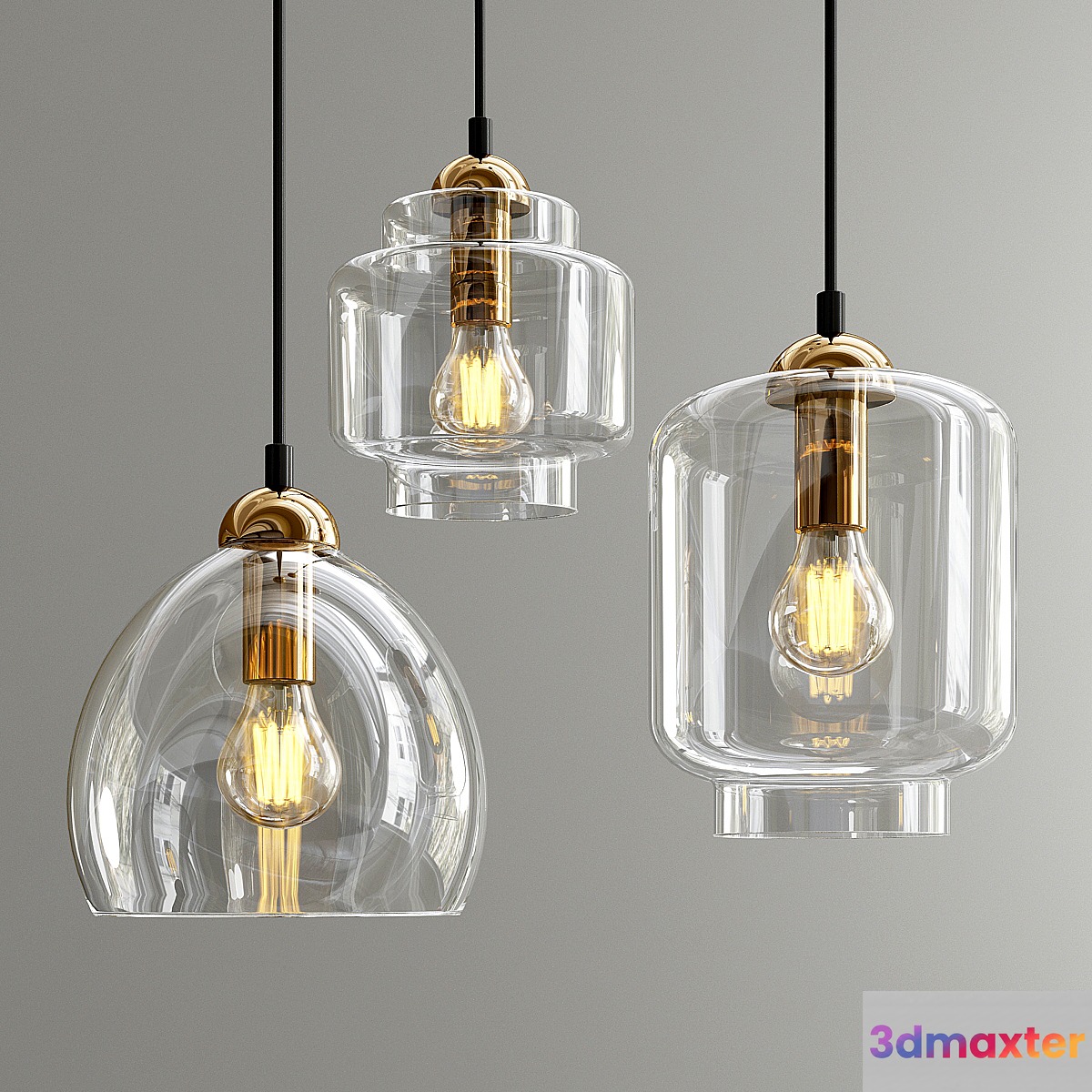 Milo pendants 3D Max