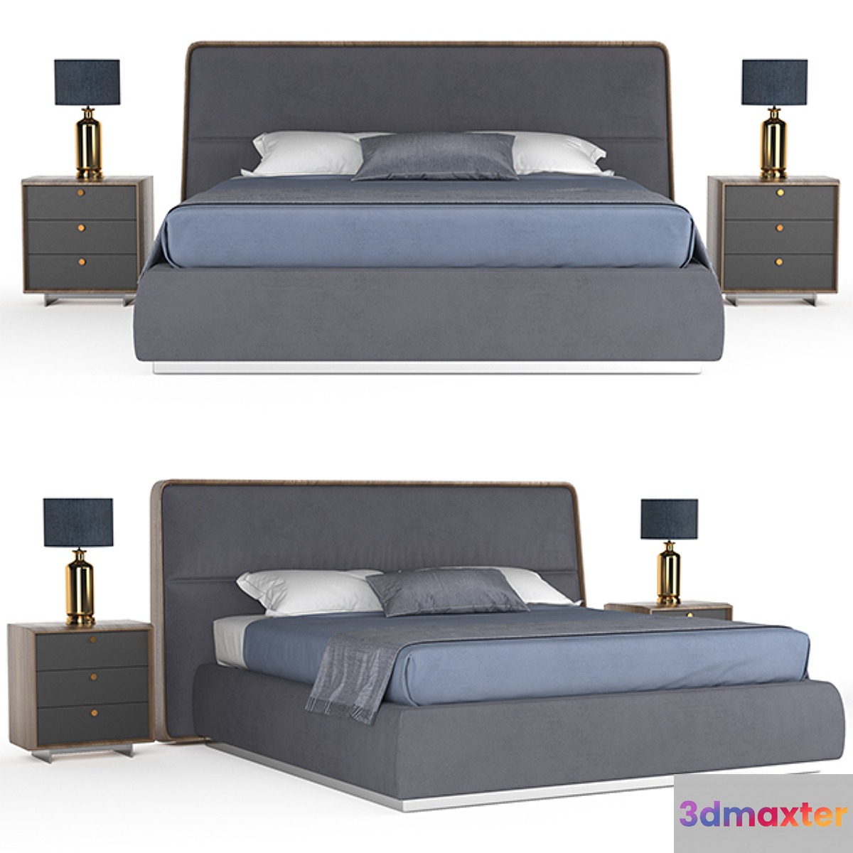 porada bed 3D Max