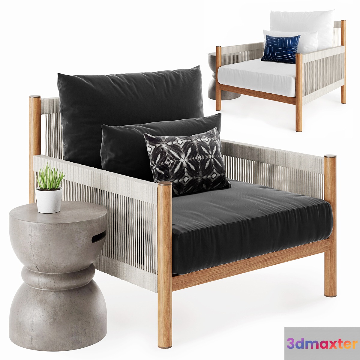 Architect Outdoor Lounge Chair 3D Max