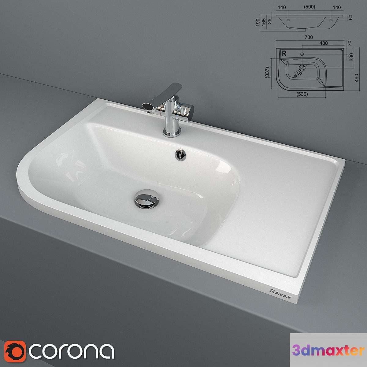 Washbasin Ravak Praktik U