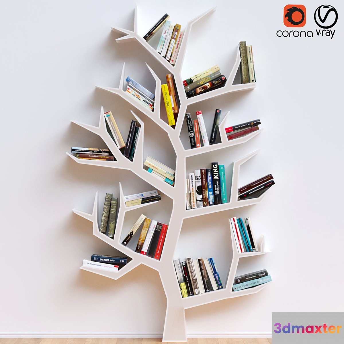 20-Wood shelf 3D Max