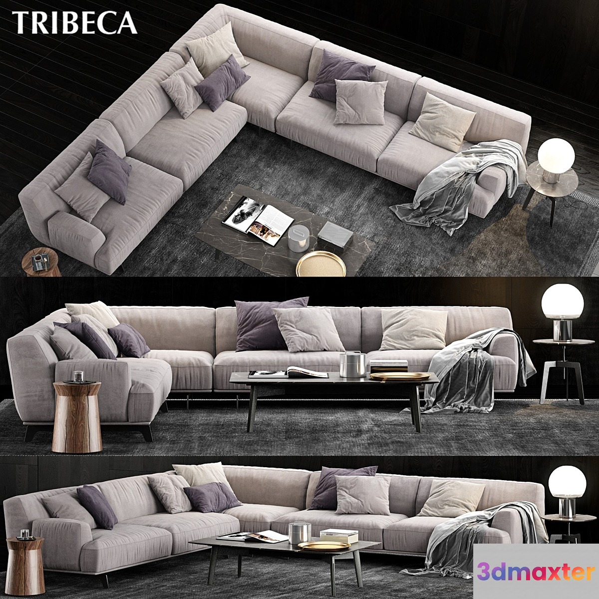 Poliform Tribeca Sofa 3 3D Max