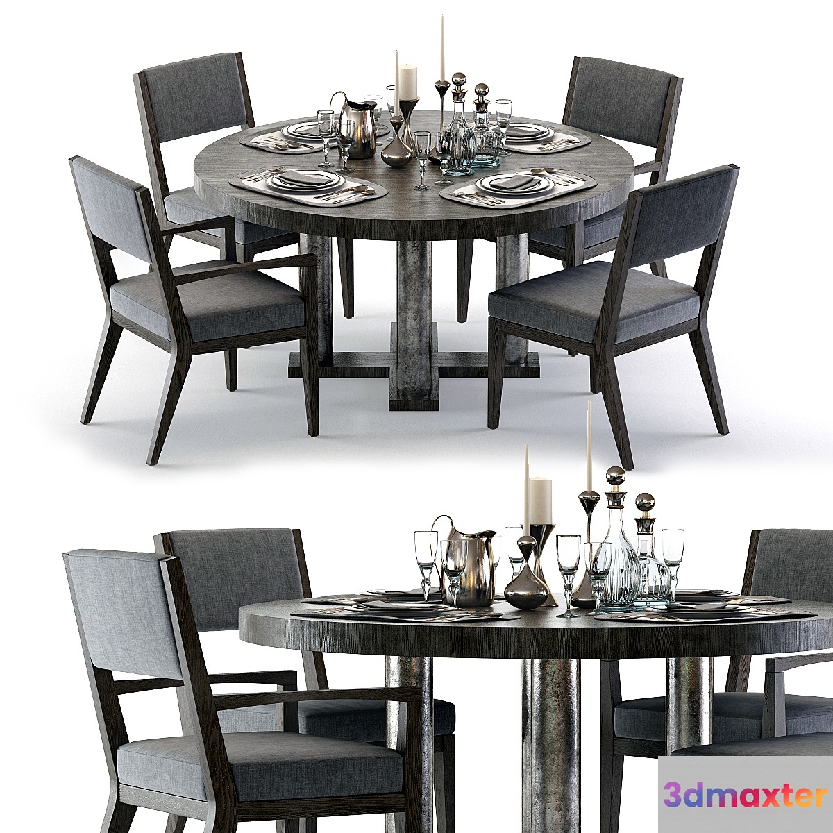 Bernhardt Linea Dining Set 3D Max