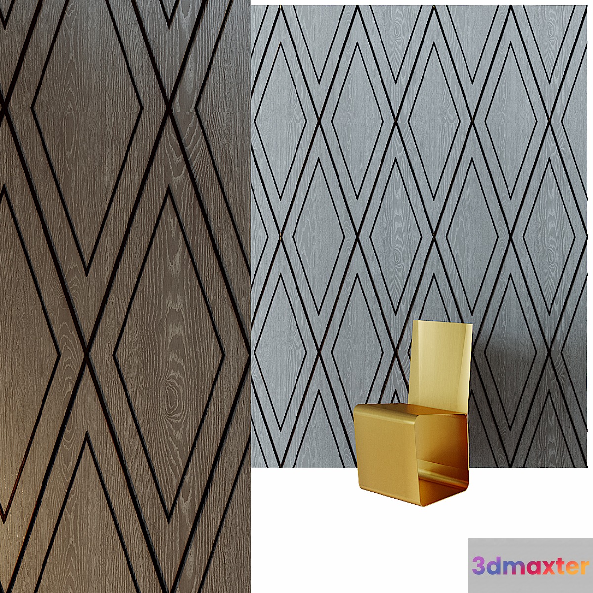 Emmemobili Oliver Boiserie Gray 3D Max