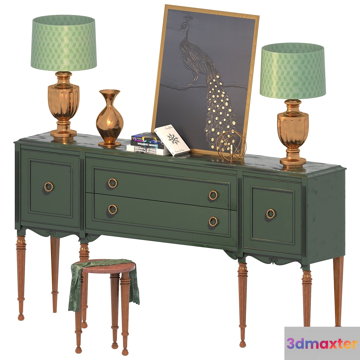 Chest of drawer with decorative set_Arian Model - No.3