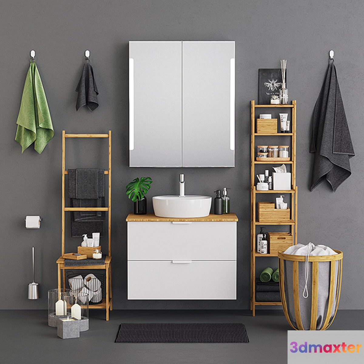 Rogrund Godmorgon Bath Set 3D Max