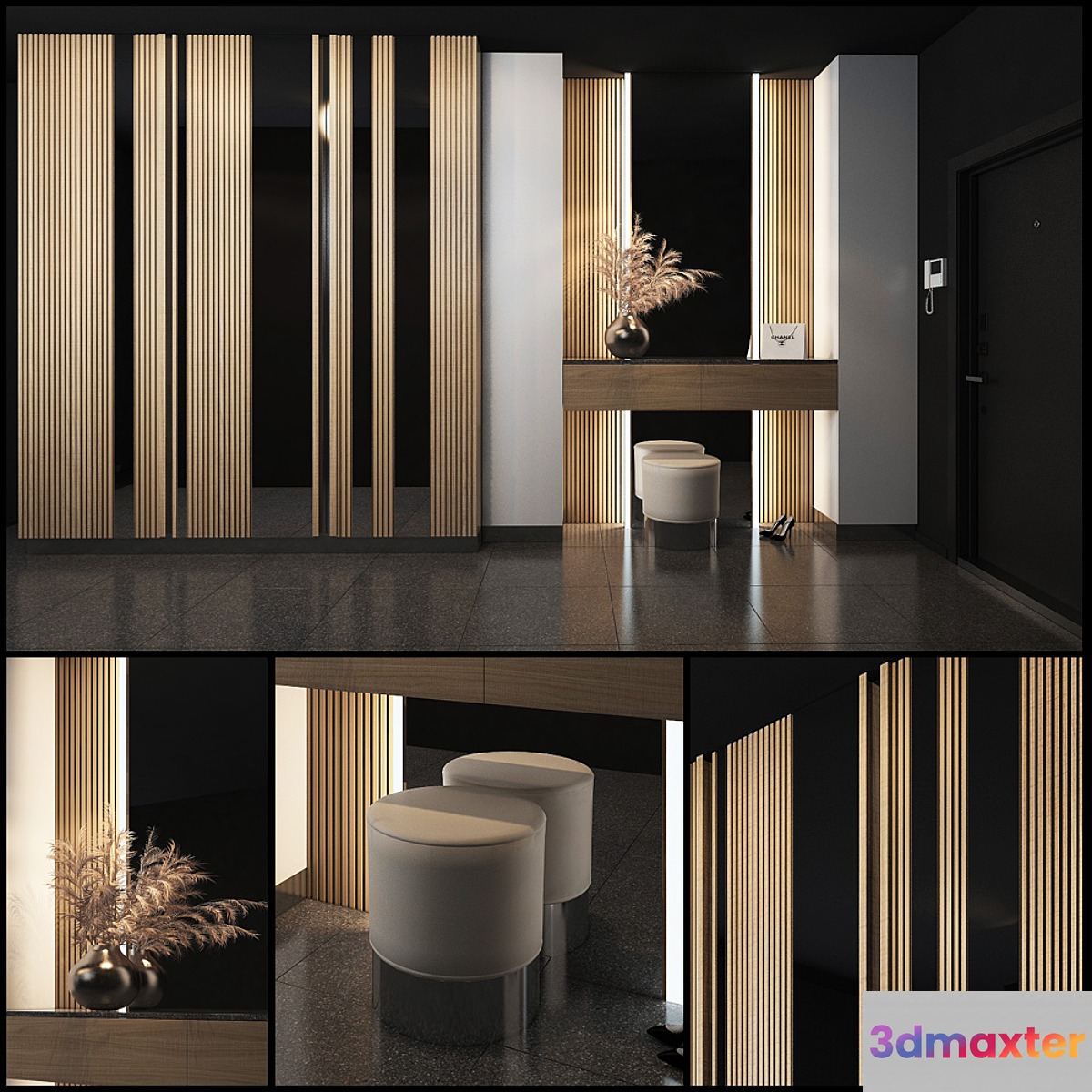 Composition in the hallway_51 3D Max