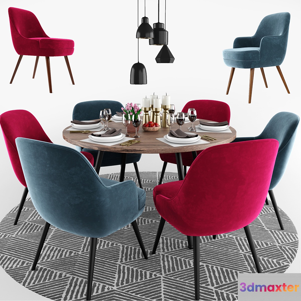 375 Walter Knoll Dining Chair Set