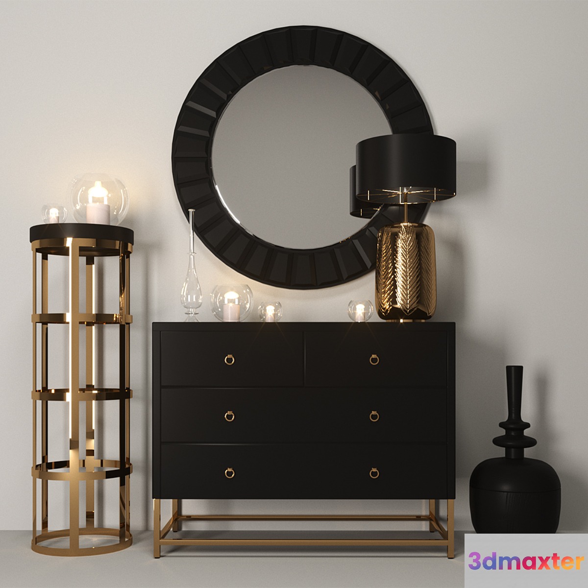 Gold set 3D Max