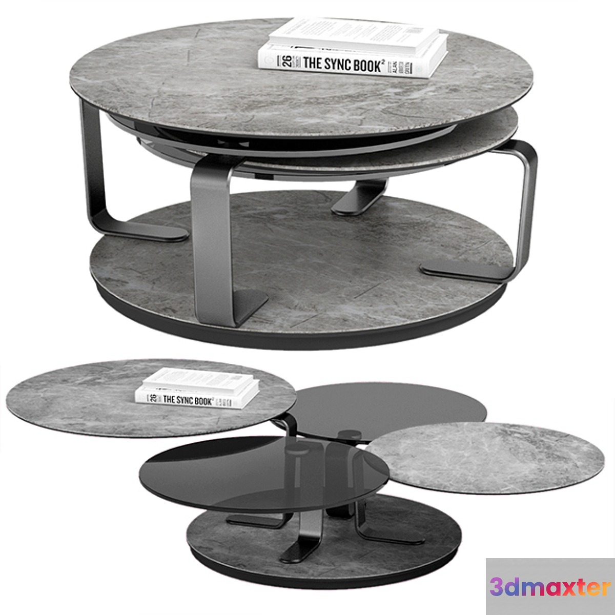 ROCHE BOBOIS QUARTET cocktail table 3D Max