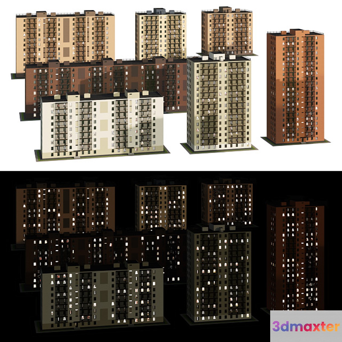 Set of multi-storey houses 2 - No.2