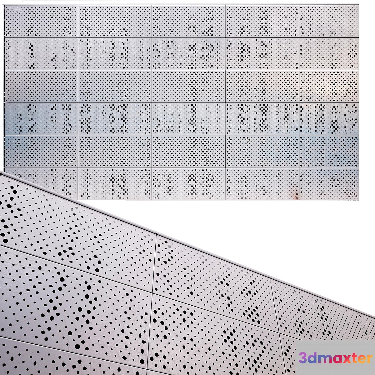 perforated metal panel N16 3D Max