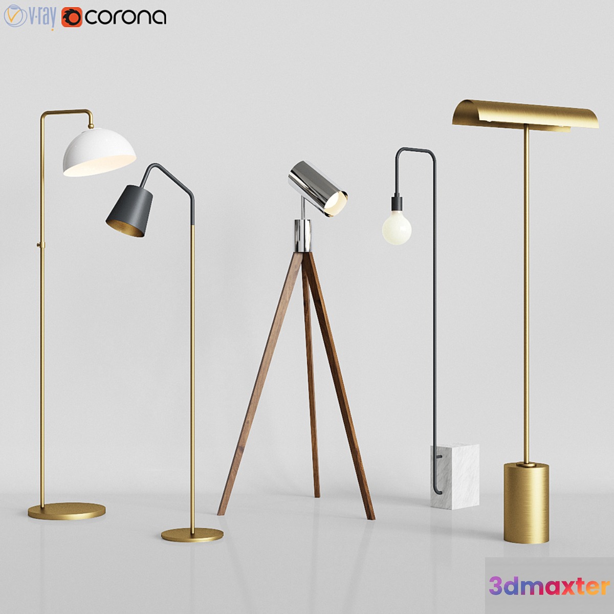 CB2 - 5 Floor Lamps Set 3 - No.3