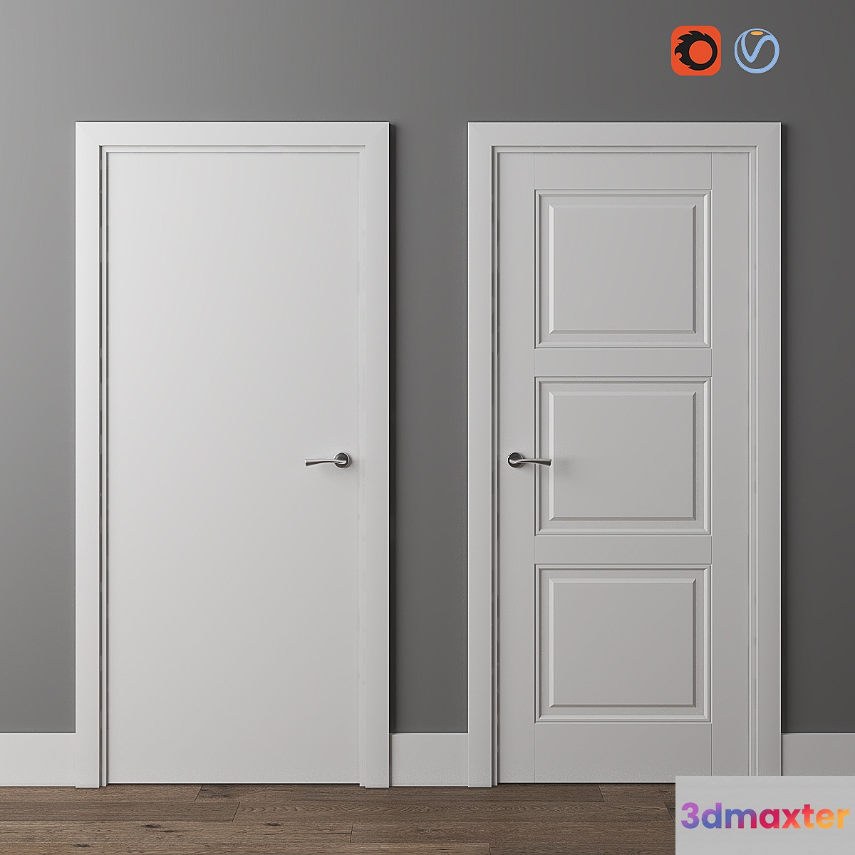 Doors Union Riviera p (flat) and 126p 3D Max