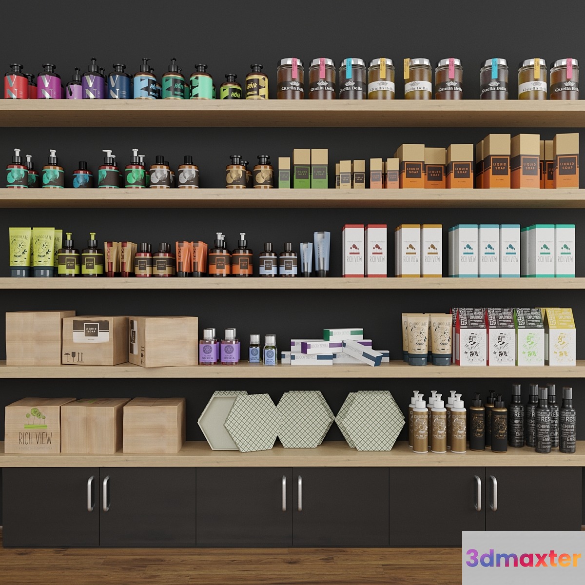 Collection set of cosmetics for beauty salons or shops. Make up
