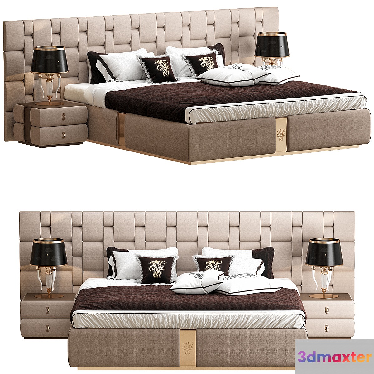 Bed (IPE CAVALLI) Visionnaire PERKINS 3D Max